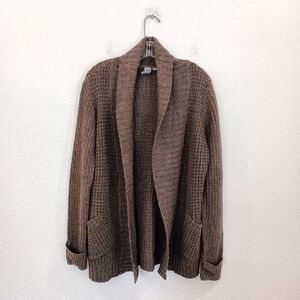 Quinn Brown Chunky Knit Cardigan Sweater